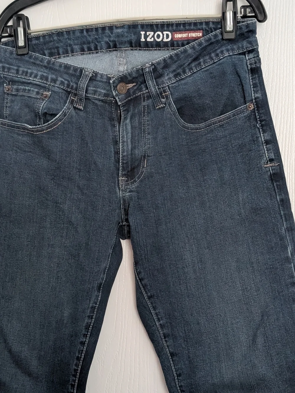 IZOD Men's Dark Blue Straight-Leg Jeans 32 X30